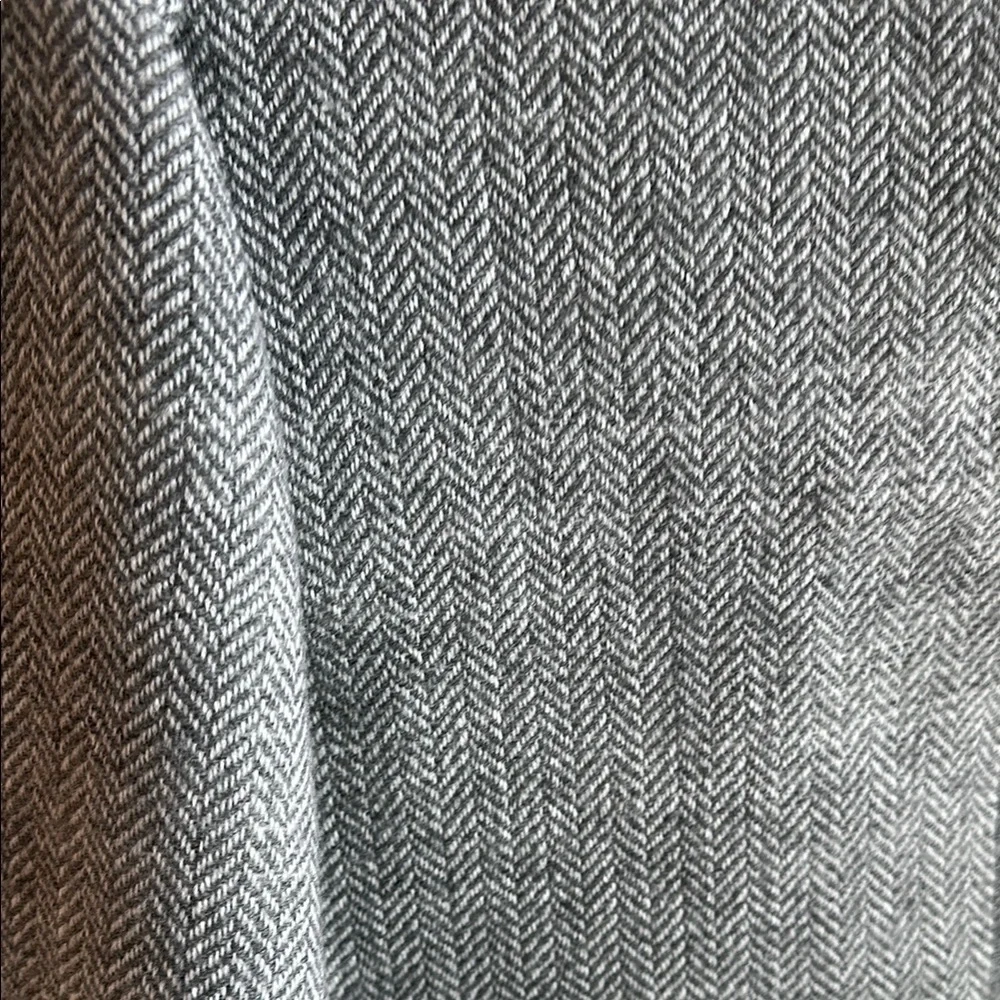 Loft Plaid Black and White Scarf
